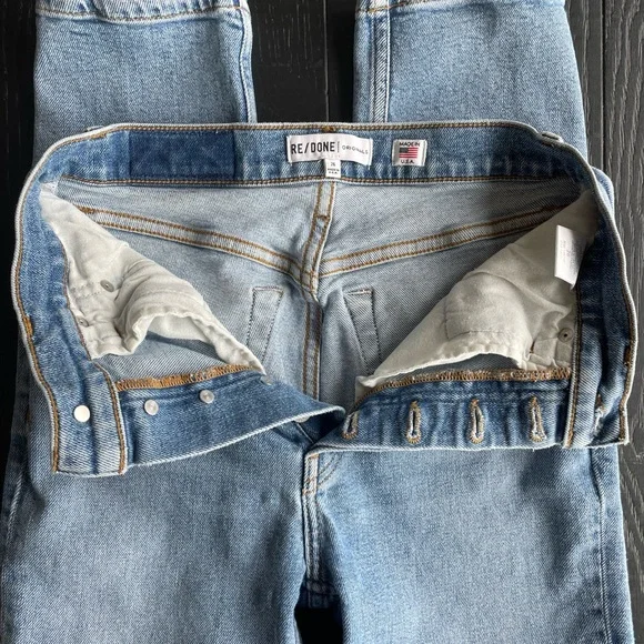 ReDone Jeans / High Rise Ankle Crop / color 'Mid 90s' / size 26